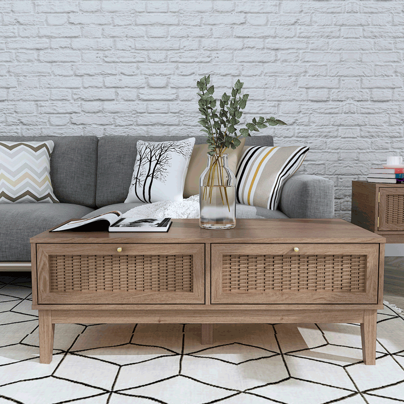 Bordeaux 2 Drawers Coffee Table by Lavishway | Coffee Tables-49852