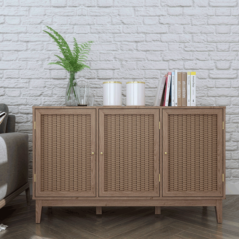 Bordeaux 3 Doors Modern Wooden Sideboard by Lavishway | Sideboards-49848