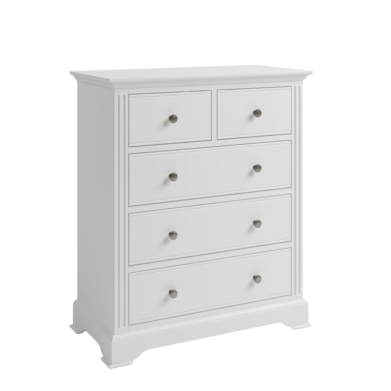 Bolton White 2 Over 3 Chest Of Drawers by Lavishway | Chest Of Drawers-32891