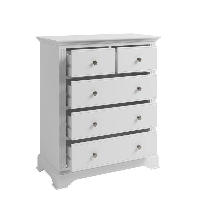 Bolton White 2 Over 3 Chest Of Drawers by Lavishway | Chest Of Drawers-32890