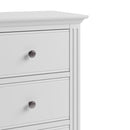 Bolton White 5 Drawer Narrow Chest by Lavishway | Chest Of Drawers-31530
