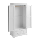 Bolton White Painted 2 Doors Wardrobe by Lavishway | Wardrobe-31509
