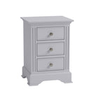 Bolton Grey 3 Drawers Bedside Cabinet by Lavishway | Bedside Tables-31438