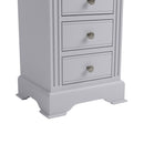 Bolton Grey 3 Drawers Bedside Cabinet by Lavishway | Bedside Tables-31440
