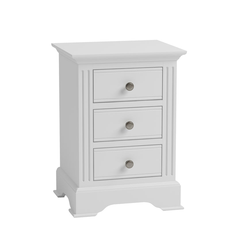 Bolton White Painted Large Bedside Table by Lavishway | Bedside Tables-37275