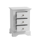 Bolton White Painted Large Bedside Table by Lavishway | Bedside Tables-37276