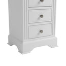Bolton White Painted Large Bedside Table by Lavishway | Bedside Tables-37277