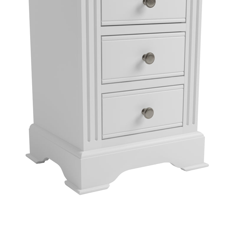 Bolton White Painted Large Bedside Table by Lavishway | Bedside Tables-37277