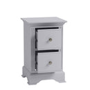 Bolton Grey 2 Drawers Bedside Cabinet by Lavishway | Bedside Tables-31435