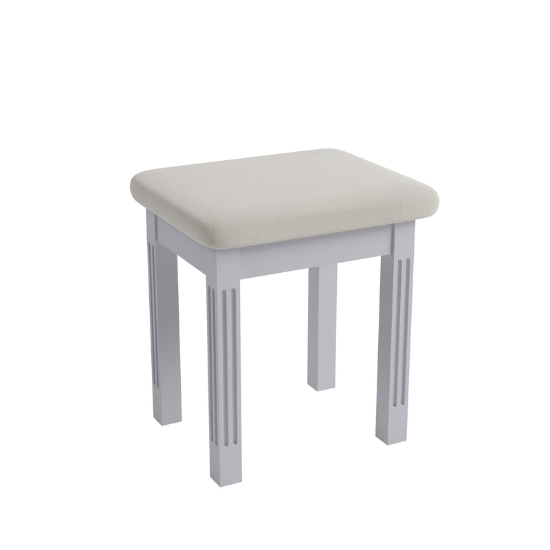 Bolton Grey Painted Dressing Table Stool by Lavishway | Dressing Table Stools-31421