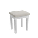 Bolton White Painted Dressing Table Stool by Lavishway | Dressing Table Stools-31419