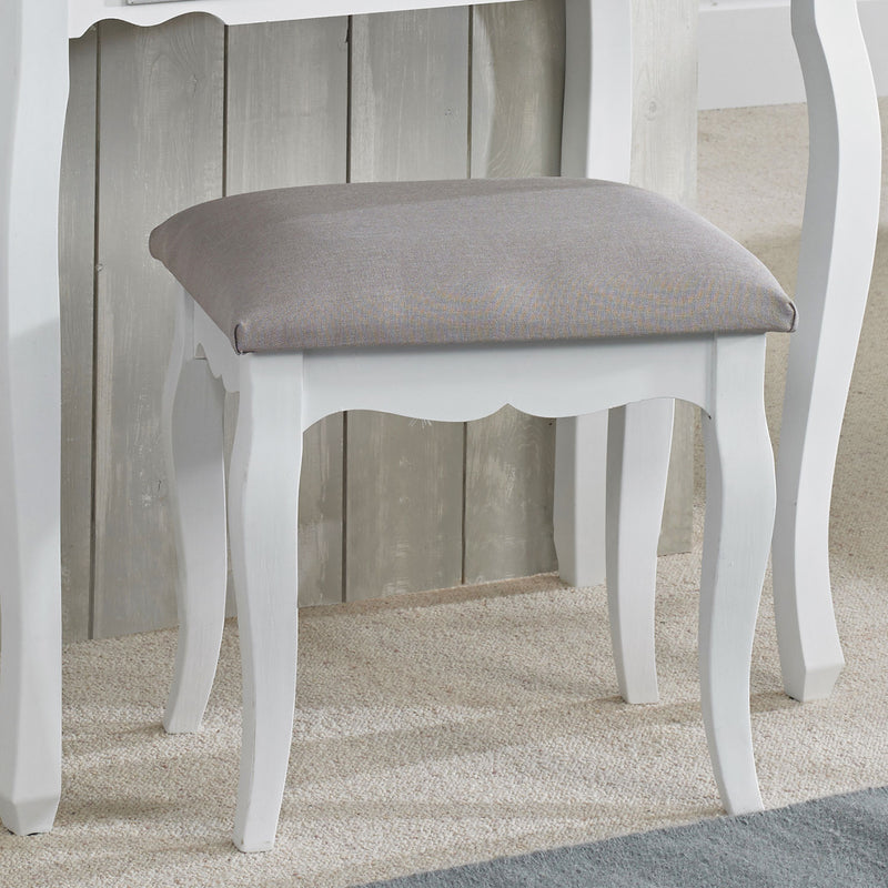 Brittany Shabby Chic Dressing Table Stool by Lavishway | Dressing Table Stools-37793