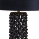 Barbro Table Lamp With Black Velvet Shade by Lavishway | Table Lamps-26614