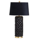 Barbro Table Lamp With Black Velvet Shade by Lavishway | Table Lamps-26613