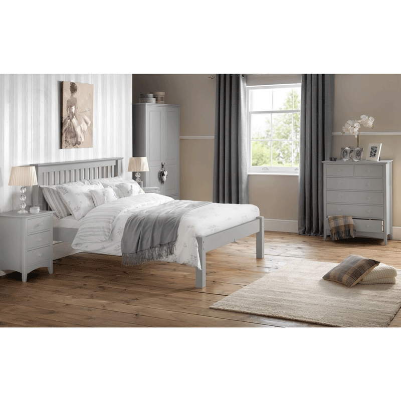 Barcelona Solid Pine Bed With Low Foot End by Lavishway | Wooden Beds-60496