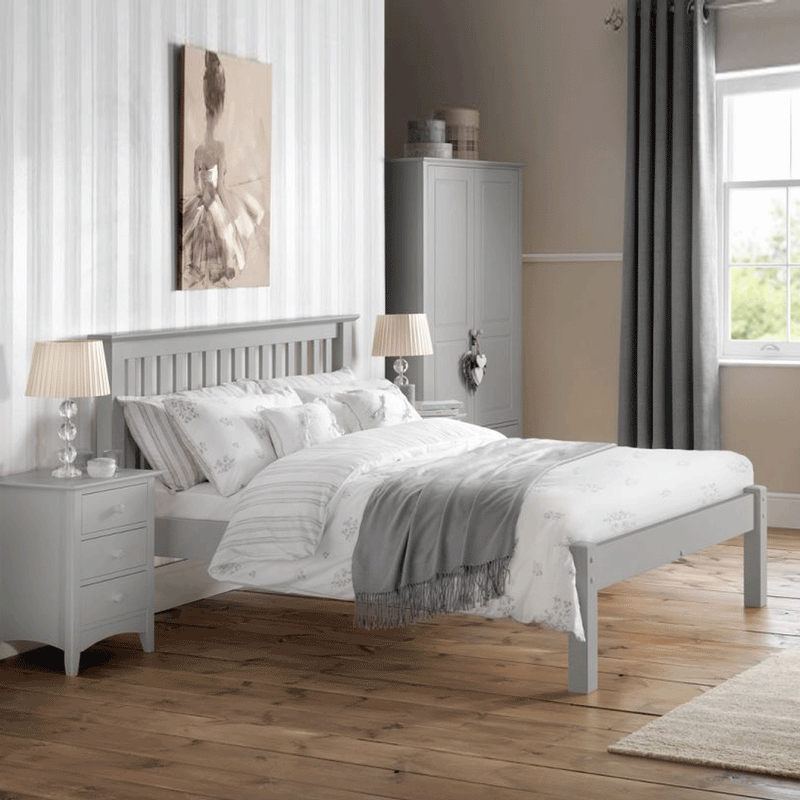 Barcelona Solid Pine Bed With Low Foot End by Lavishway | Wooden Beds-60495