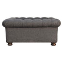 Battleship Tweed Deep Button Grey Sofa Bed by Lavishway | Sofa Beds-22606