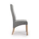 Baxter Wave Back Fabric Dining Chair Set of 2 by Lavishway | Dining Chairs-27277