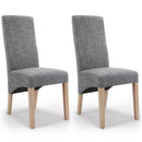 Baxter Wave Back Fabric Dining Chair Set of 2 by Lavishway | Dining Chairs-27274