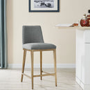 Bay Grey Linen Upholstered Barstool by Lavishway | Bar Stools-26053