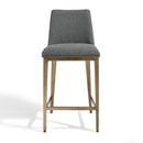 Bay Grey Linen Upholstered Barstool by Lavishway | Bar Stools-26056