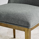 Bay Grey Linen Fabric Dining Chair Set of 2 by Lavishway | Dining Chairs-26045