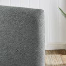 Bay Grey Linen Fabric Dining Chair Set of 2 by Lavishway | Dining Chairs-26044