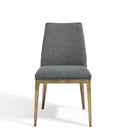 Bay Grey Linen Fabric Dining Chair Set of 2 by Lavishway | Dining Chairs-26041