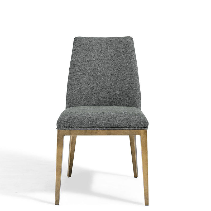 Bay Grey Linen Fabric Dining Chair Set of 2 by Lavishway | Dining Chairs-26041