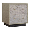 Bazaar Pale Acid Finish 2 Drawers Bedside by Lavishway | Bedside Tables-22575