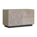 Bazaar Pale Acid Finish 2 Drawers Media Unit by Lavishway | TV Units Cabinets-22561
