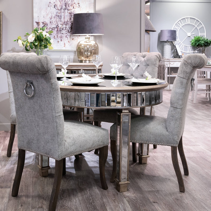 Belfry Grand Mirrored Round Dining Table by Lavishway | Dining Tables-26812