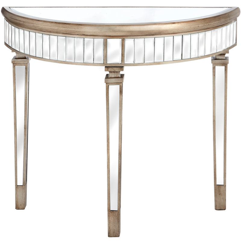 Belfry Semi-Circle Mirrored Console Table by Lavishway | Hallway Console Table-26810