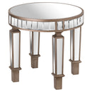Belfry Mirrored Round Side Table by Lavishway | Side Tables-26786