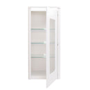 Bellini White High Gloss 1 Door Display Unit by Lavishway | Display Cabinet-26049