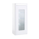 Bellini White High Gloss 1 Door Display Unit by Lavishway | Display Cabinet-26047