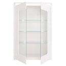 Bellini White High Gloss 2 Doors Display Unit by Lavishway | Display Cabinet-26034