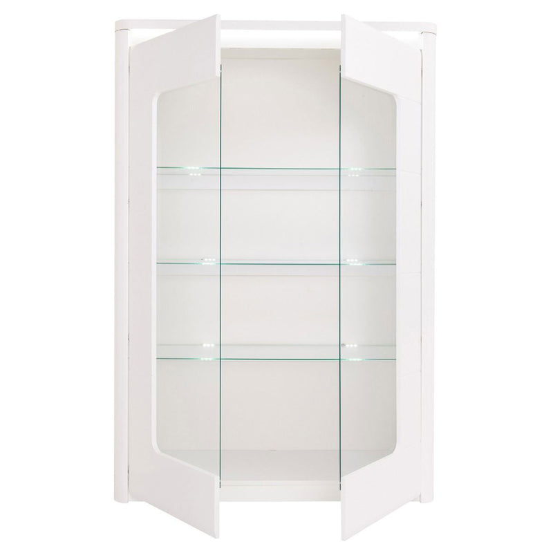 Bellini White High Gloss 2 Doors Display Unit by Lavishway | Display Cabinet-26034