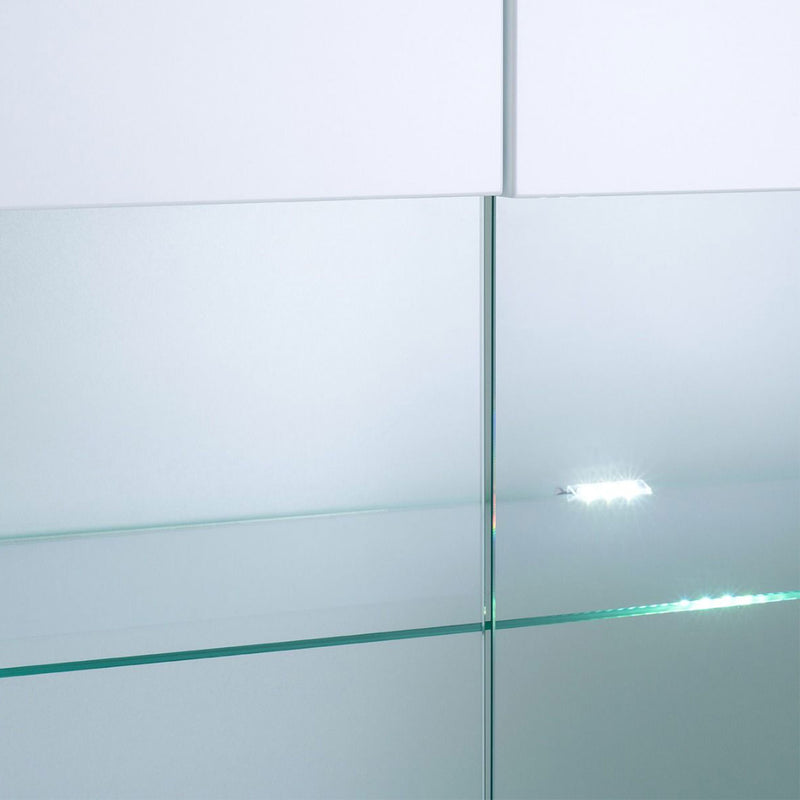 Bellini White High Gloss 2 Doors Display Unit by Lavishway | Display Cabinet-26036