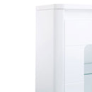 Bellini White High Gloss 2 Doors Display Unit by Lavishway | Display Cabinet-26035
