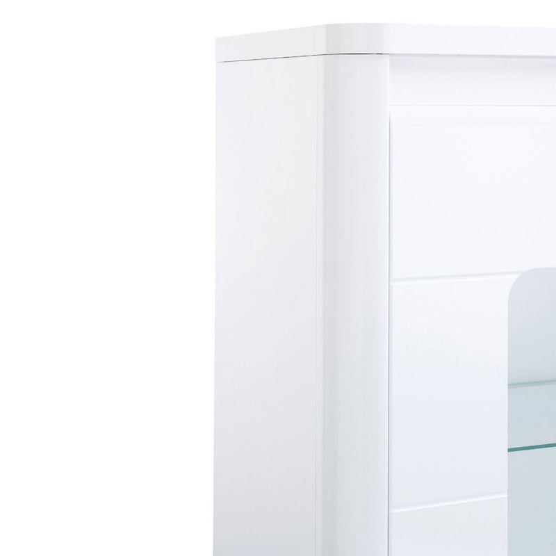 Bellini White High Gloss 2 Doors Display Unit by Lavishway | Display Cabinet-26035