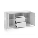 Bellini White High Gloss 2 Doors Sideboard by Lavishway | Sideboards-26019