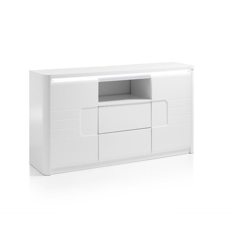 Bellini White High Gloss 2 Doors Sideboard by Lavishway | Sideboards-26018