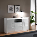 Bellini White High Gloss 2 Doors Sideboard by Lavishway | Sideboards-26017