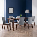 Berkeley Classic Grey Linen Dining Chair by Lavishway | Dining Chairs-21002