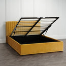Berlin Velvet Ottoman Double Bed