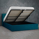 Berlin Velvet Ottoman King Size Bed by Lavishway | Ottoman Beds-35606