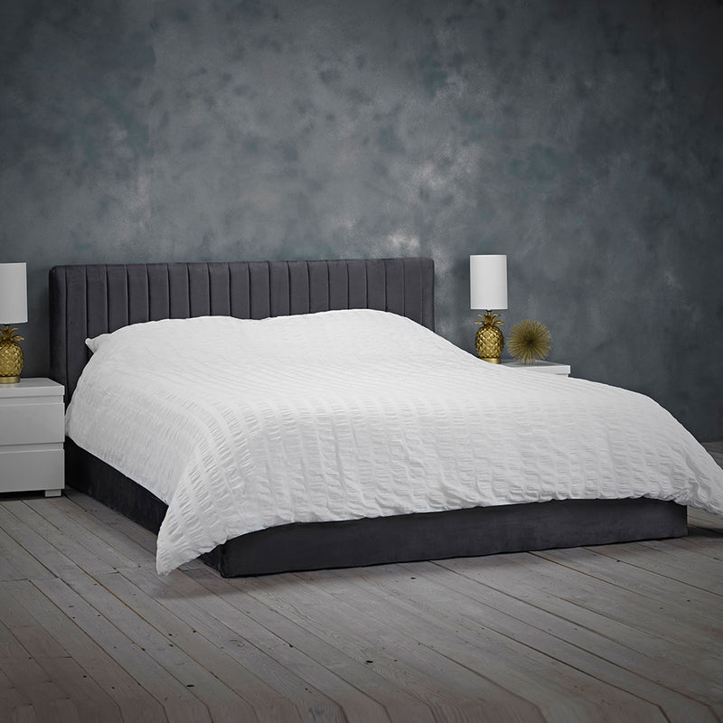 Berlin Velvet Ottoman Double Bed by Lavishway | Ottoman Beds-35608