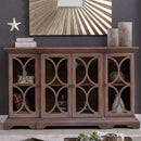 Berlino 4 Door Sideboard & Square Wall Mirror by Lavishway | Wall Mirrors-25978