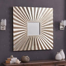 Berlino 4 Door Sideboard & Square Wall Mirror by Lavishway | Wall Mirrors-25981